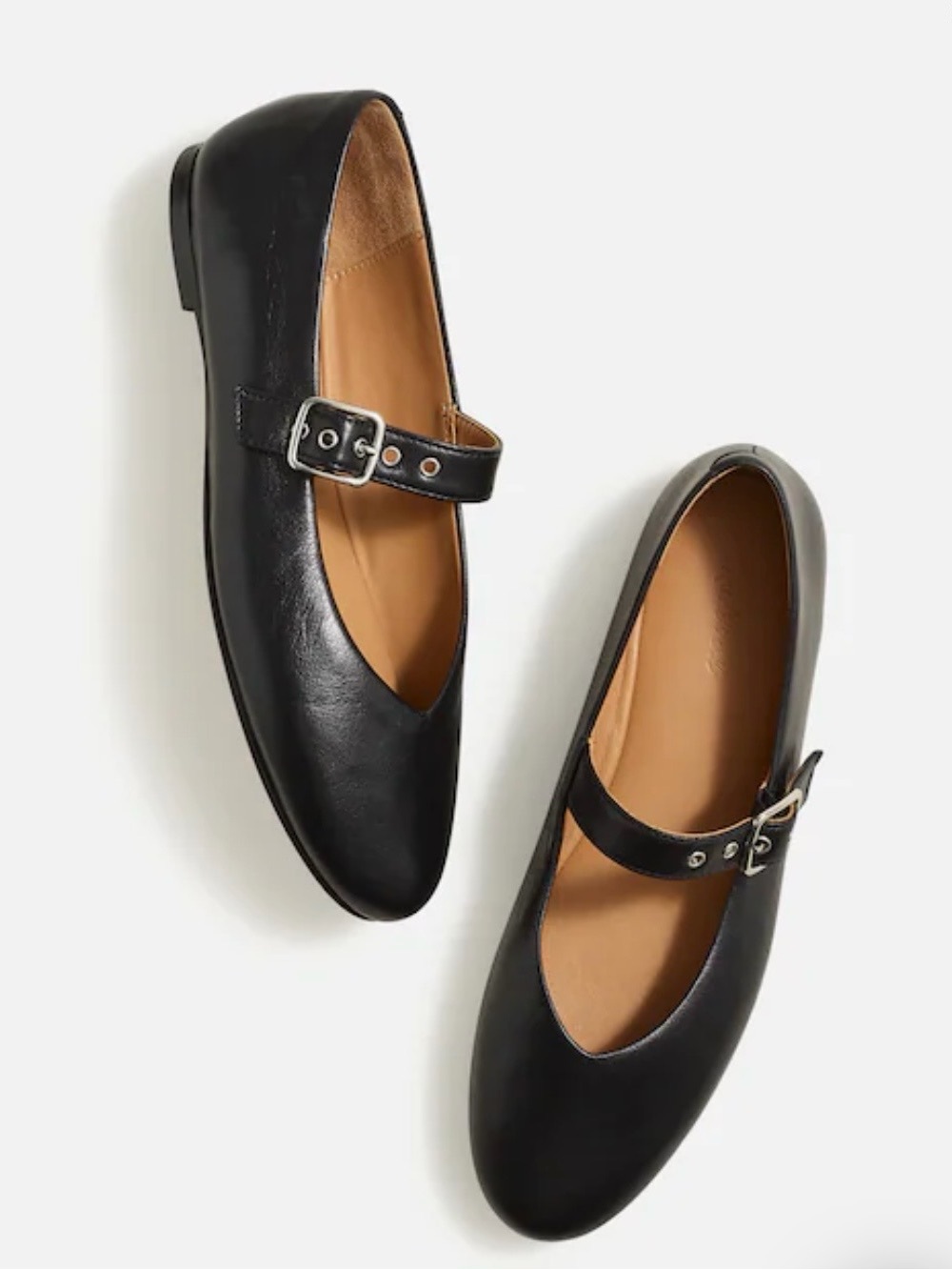 Madewell Black Leather Mary Jane Flat with Buckle - Picture 2 of 7